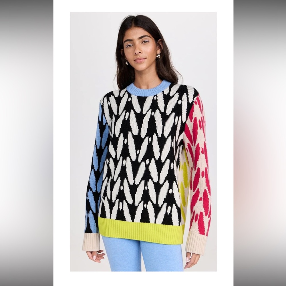 Joostricot STITCHES MULTI BOYFRIEND CREW NECK Sweater